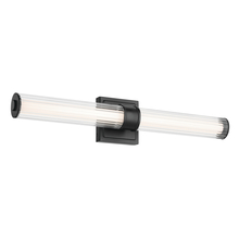 Kichler 55196BKLED - Laurene 26.5" Linear Bath Bar Medium LED with Clear Fluted Glass in Black