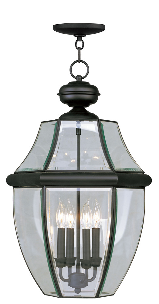 4 Light Black Outdoor Chain Lantern