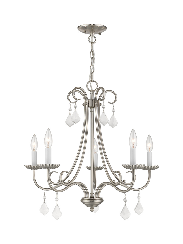 5 Light Brushed Nickel Chandelier