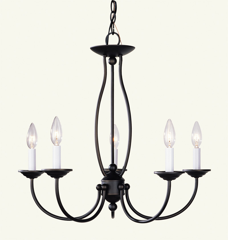 5 Light Bronze Chandelier