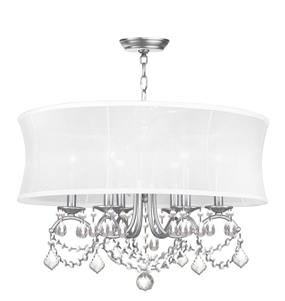 6 Light Brushed Nickel Chandelier