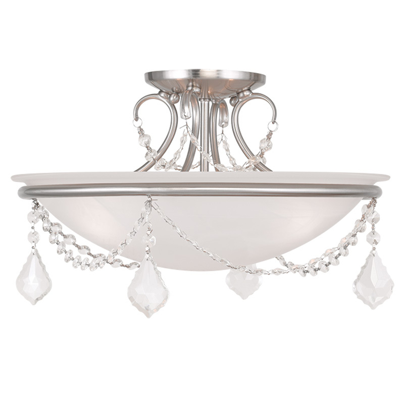 3 Light Brushed Nickel Ceiling Mount