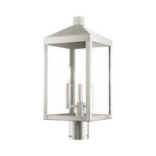 Livex Lighting 20592-91 - 3 Lt Brushed Nickel Outdoor Post Top Lantern