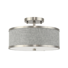 Livex Lighting 60422-91 - 2 Lt Brushed Nickel Ceiling Mount