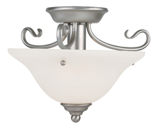 Livex Lighting 6109-91 - 1 Light Brushed Nickel Ceiling Mount