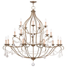 Livex Lighting 6439-48 - 12 Light Antique Gold Leaf Chandelier