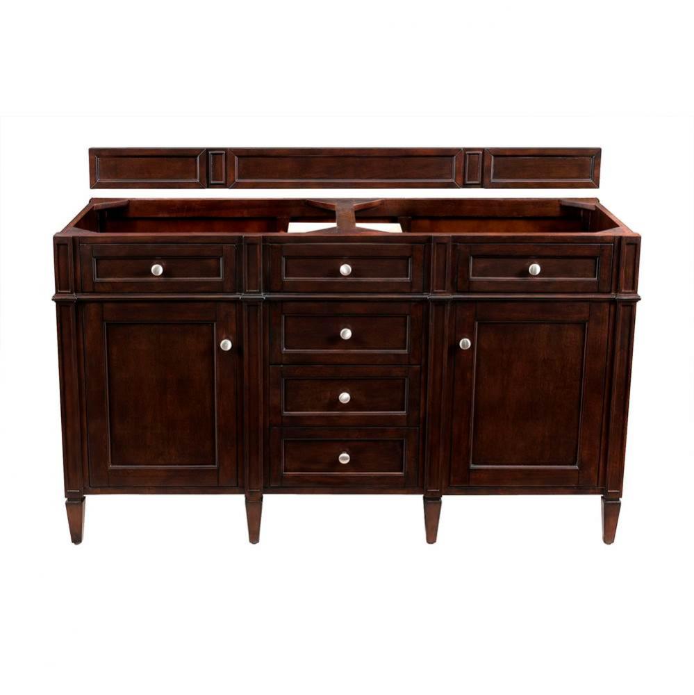 Brittany 60&apos;&apos; Double Vanity Cabinet, Burnished Mahogany