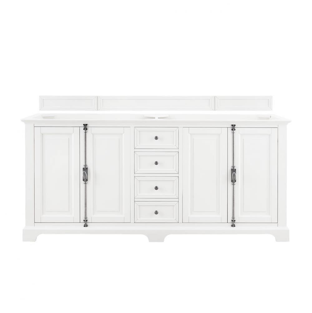 Providence 72&apos;&apos; Double Vanity Cabinet, Bright White