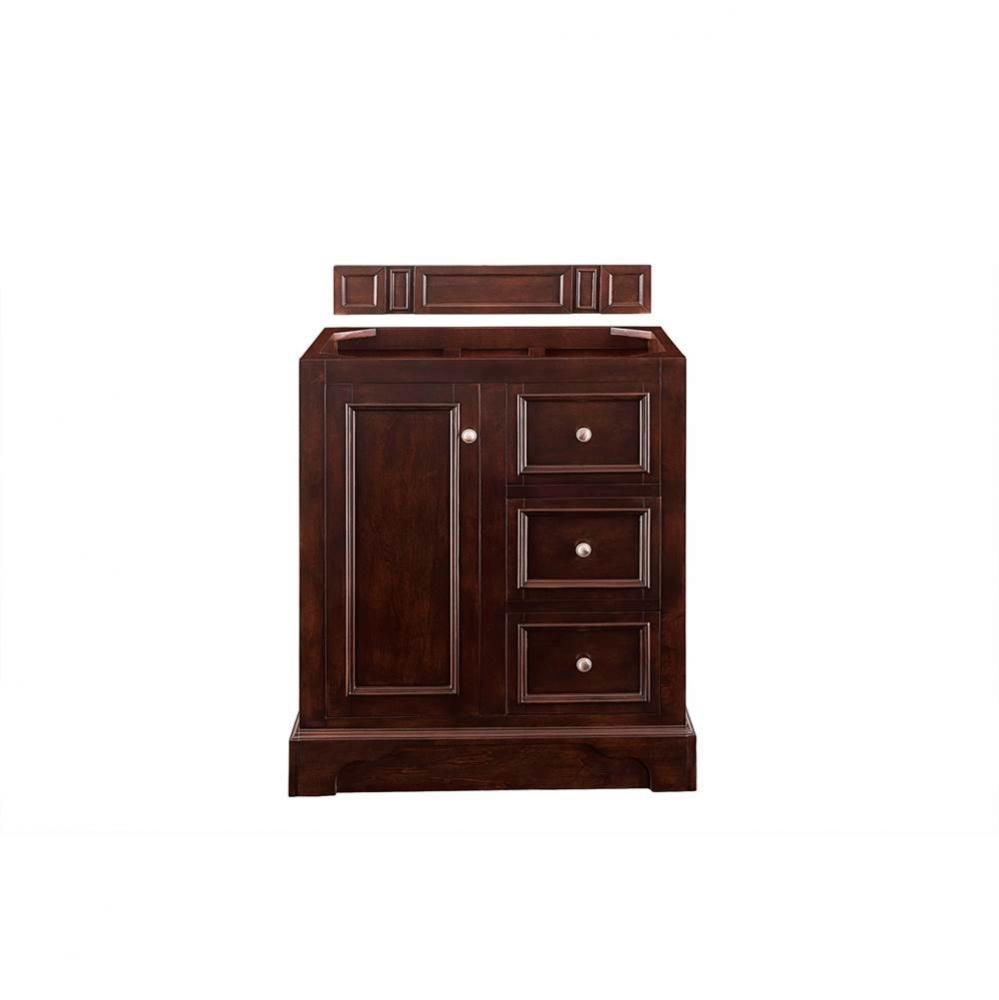 De Soto 30&apos;&apos; Single Vanity Cabinet, Burnished Mahogany