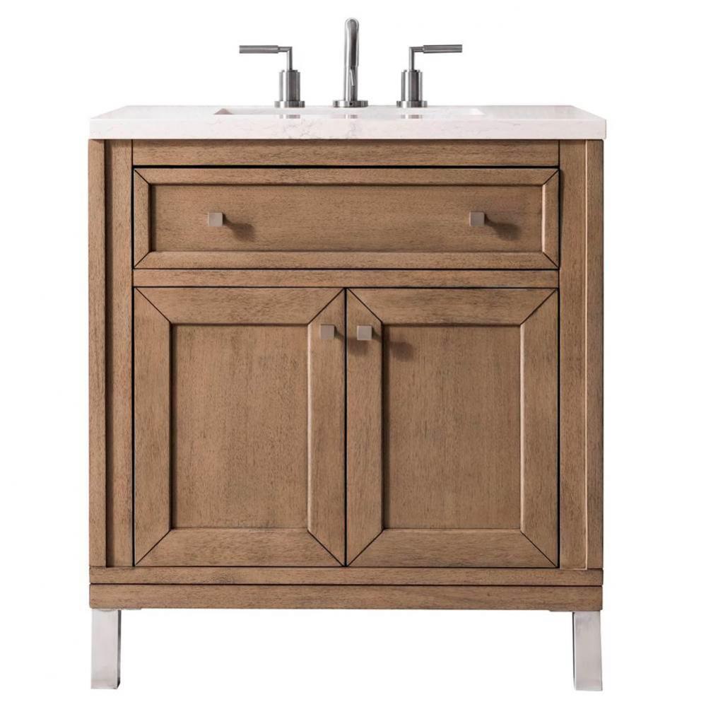 Chicago 30&apos;&apos; Single Vanity Cabinet, Whitewashed Walnut