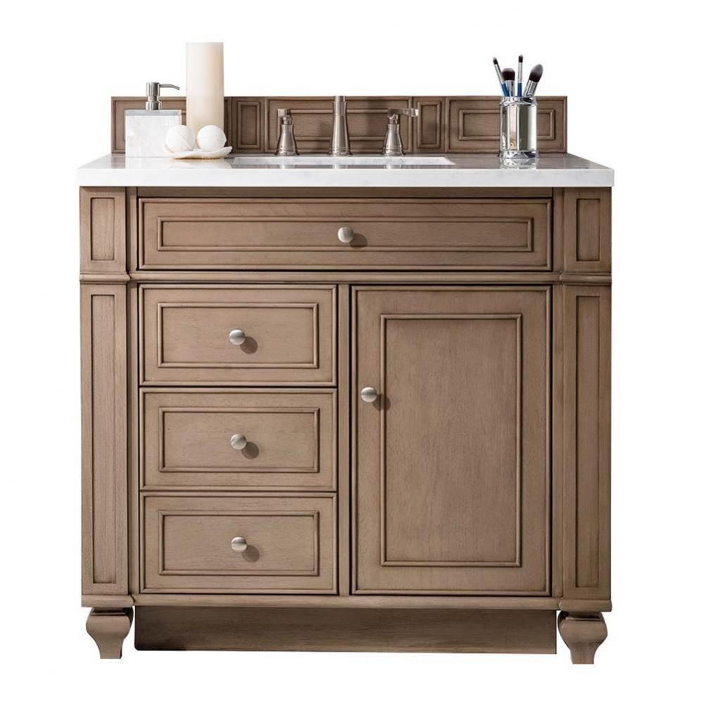 Bristol 36&apos;&apos; Single Vanity Whitewashed Walnut