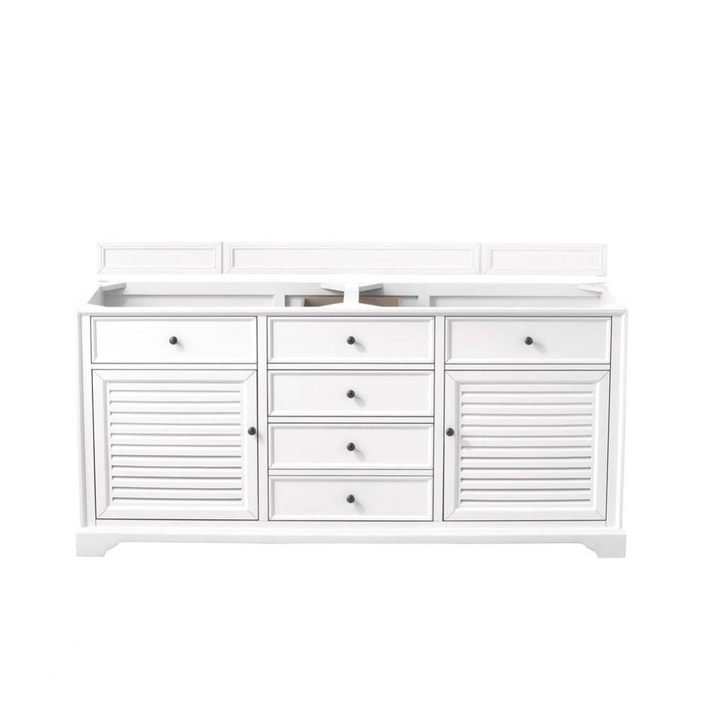 Savannah 72&apos;&apos; Double Vanity Cabinet, Bright White