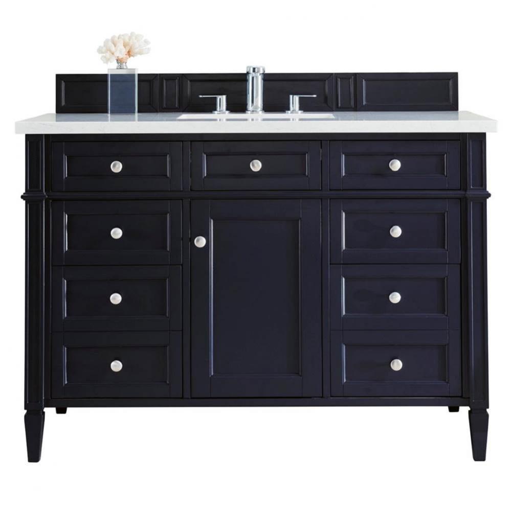 Brittany 48&apos;&apos; Victory Blue Single Vanity w/ 3 CM Classic White Quartz Top