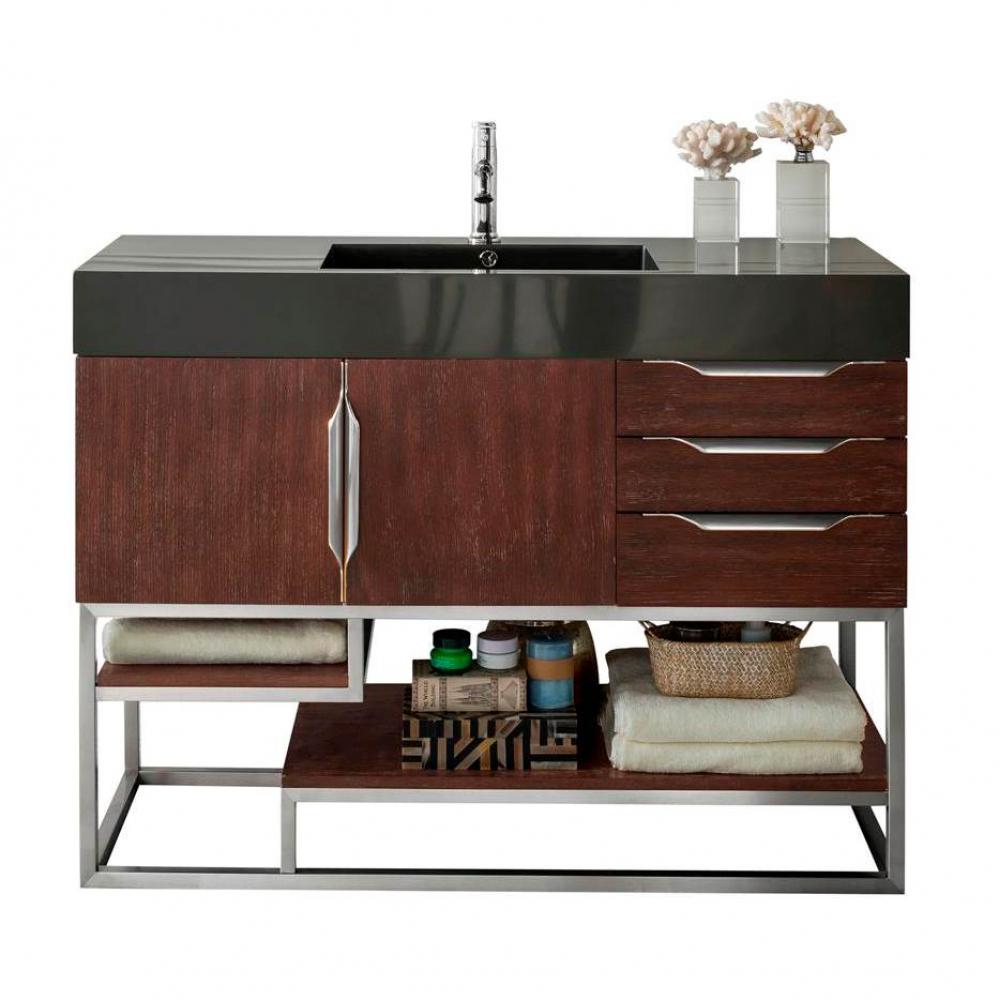 Columbia 48&apos;&apos; Single Vanity Cabinet, Coffee Oak