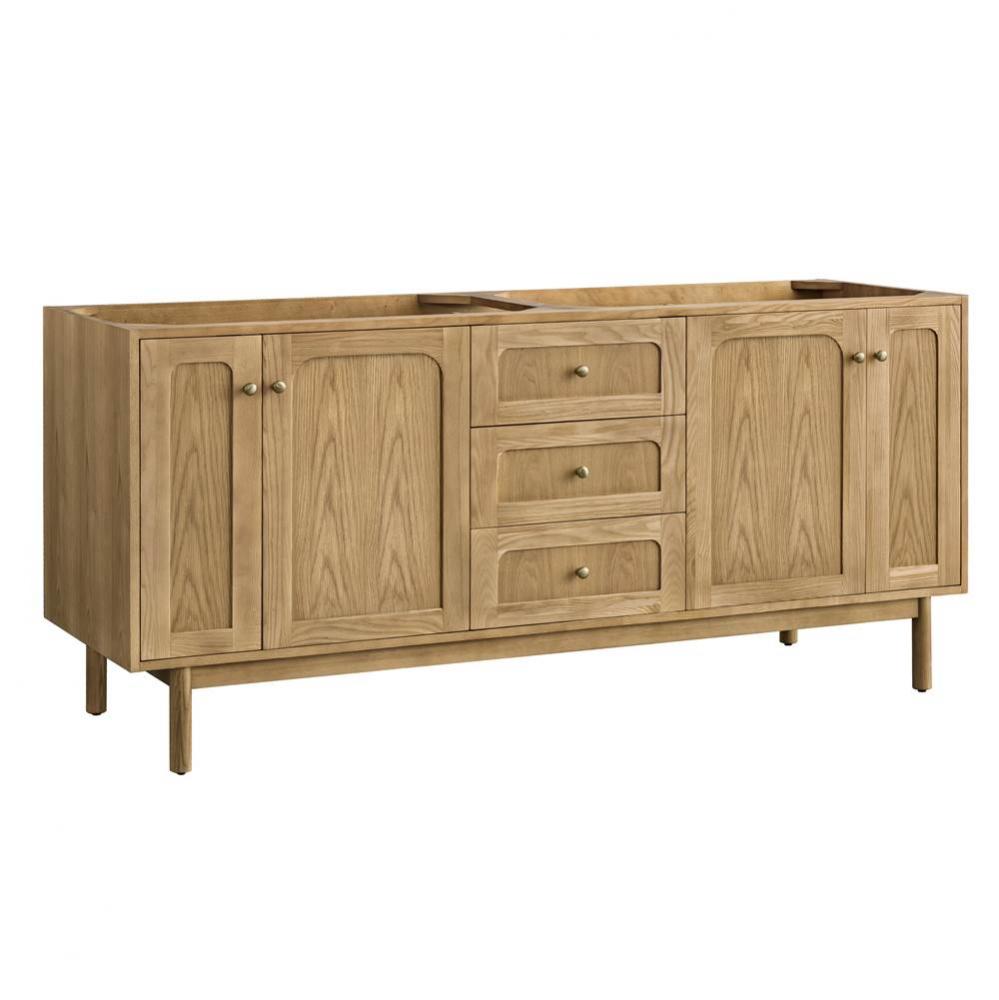 Laurent 72&apos;&apos; Double Vanity Cabinet, Light Natural Oak