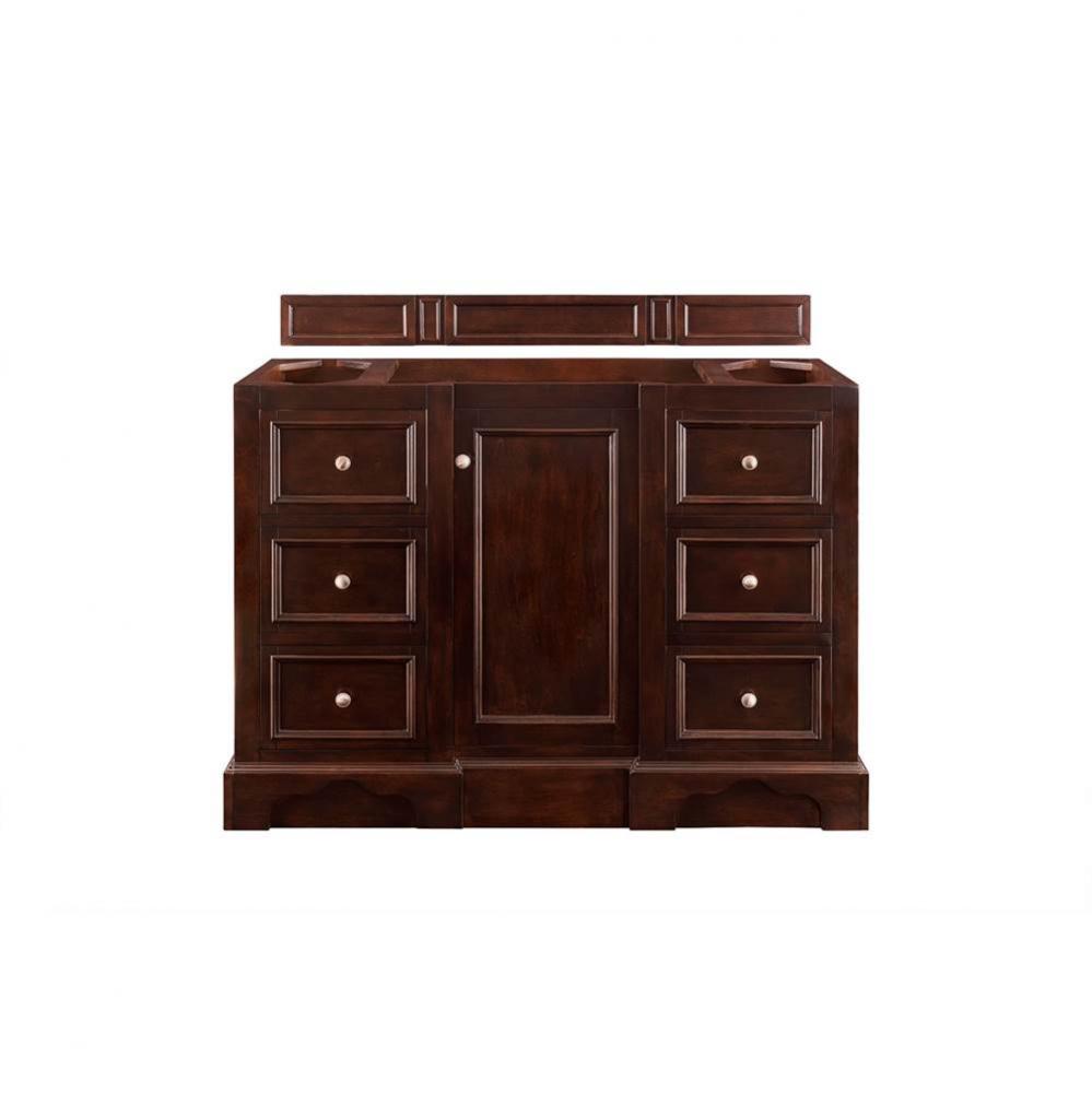 De Soto 48&apos;&apos; Single Vanity Cabinet, Burnished Mahogany