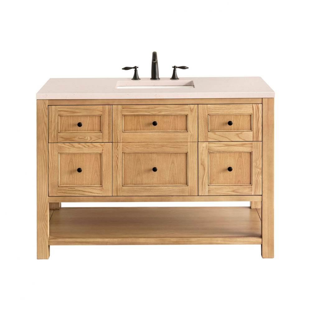 Breckenridge 48&apos;&apos; Single Vanity, Light Natural Oak w/ 3 CM Eternal Marfil Top