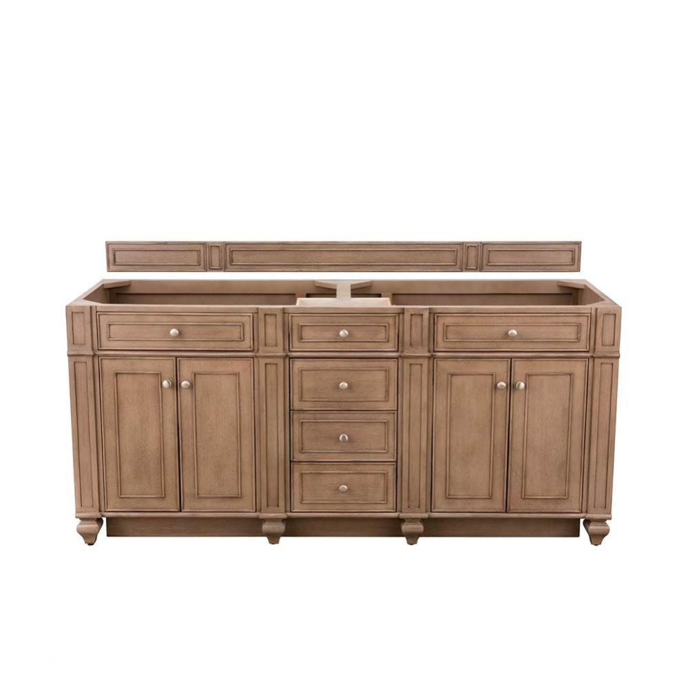 Bristol 72&apos;&apos; Double Vanity Whitewashed Walnut