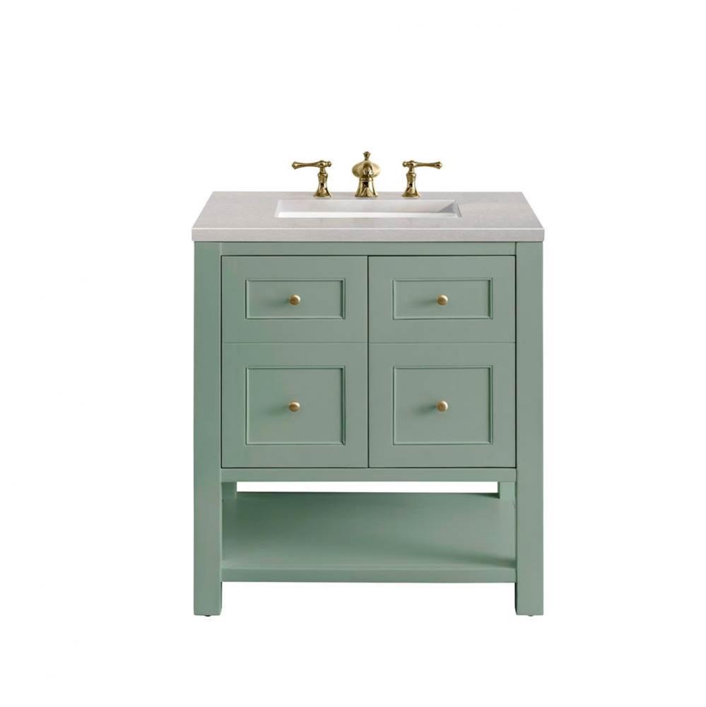 Breckenridge 30&apos;&apos; Single Vanity, Smokey Celadon w/ 3 CM Eternal Serena Top