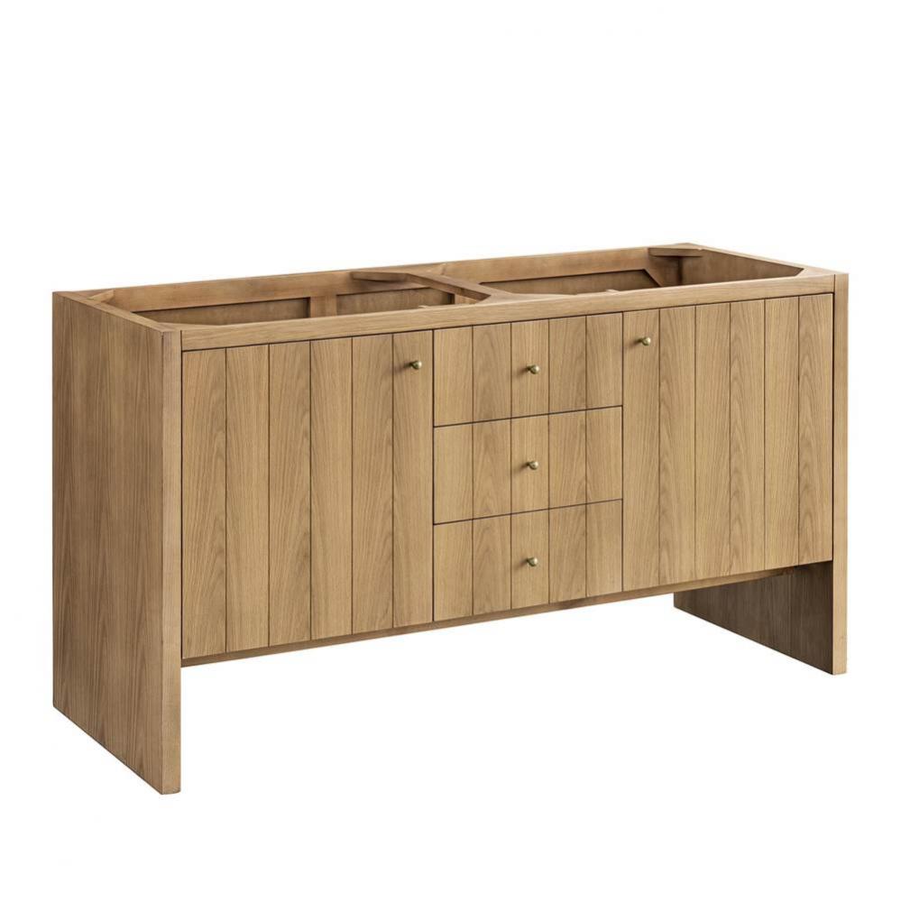 Hudson 60&apos;&apos; Double Vanity Cabinet, Light Natural Oak