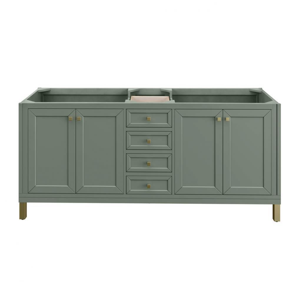 Chicago 72&apos;&apos; Double Vanity Cabinet, Smokey Celadon