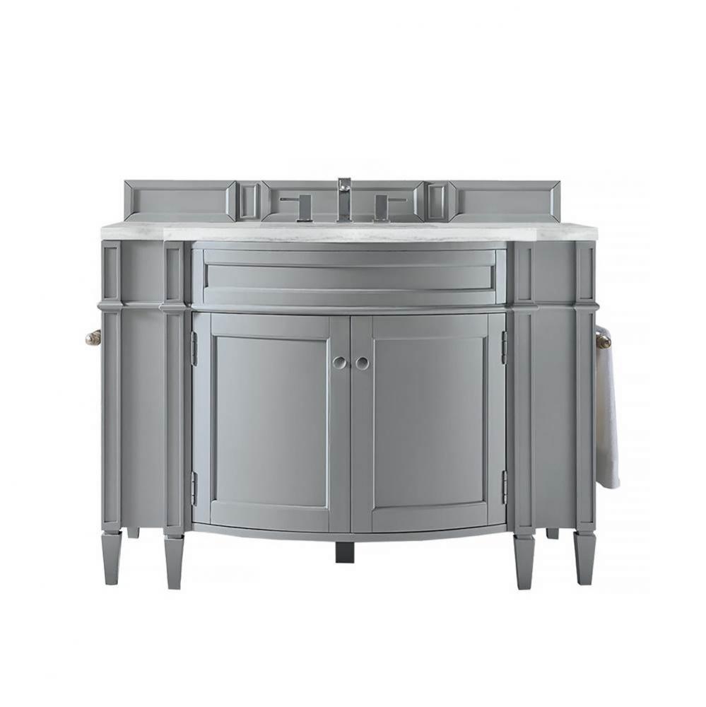 Brittany 46&apos;&apos; Single Vanity, Urban Gray w/ 3 CM Arctic Fall Solid Surface Top