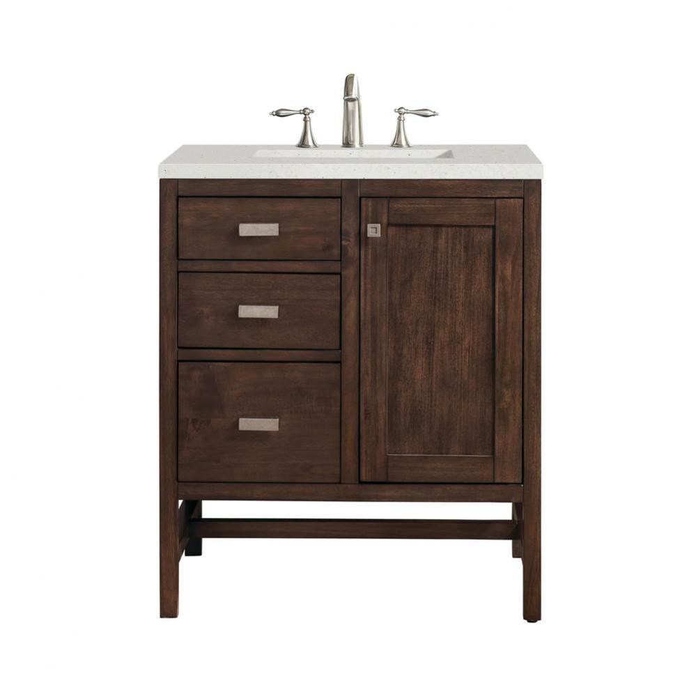 Addison 30&apos;&apos; Single Vanity, Mid-Century Acacia w/ 3 CM Lime Delight Quartz Top