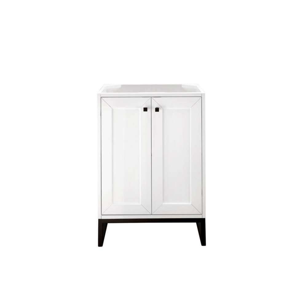 Chianti 24&apos;&apos; Single Vanity Cabinet, Glossy White, Matte Black