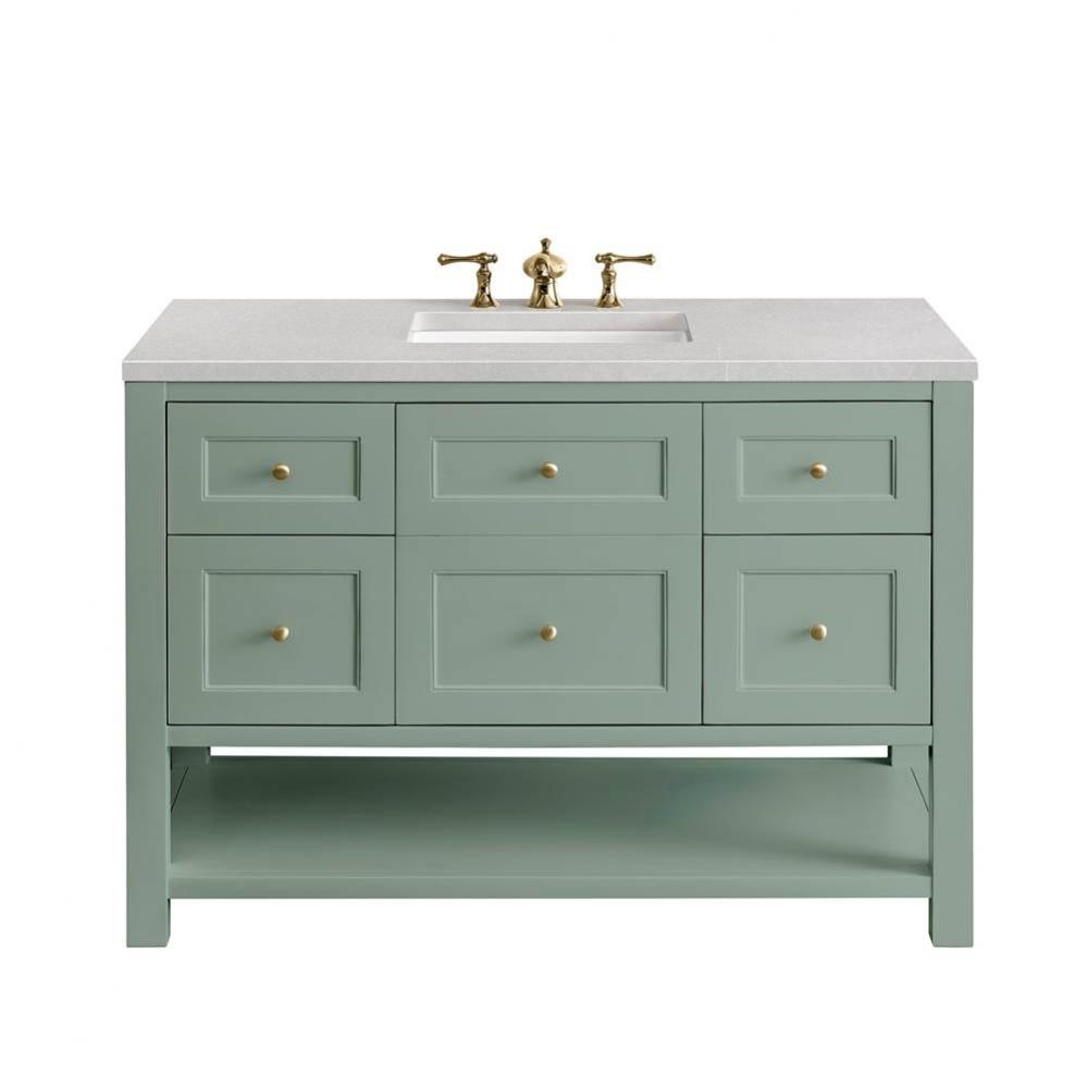 Breckenridge 48&apos;&apos; Single Vanity, Smokey Celadon w/ 3 CM Eternal Serena Top