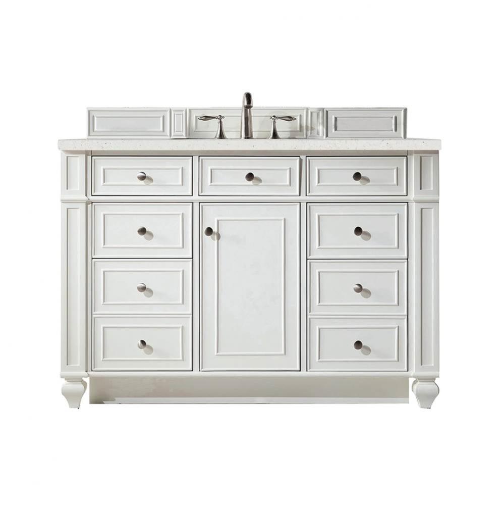 Bristol 48&apos;&apos; Single Vanity, Bright White w/ 3 CM Lime Delight Quartz Top