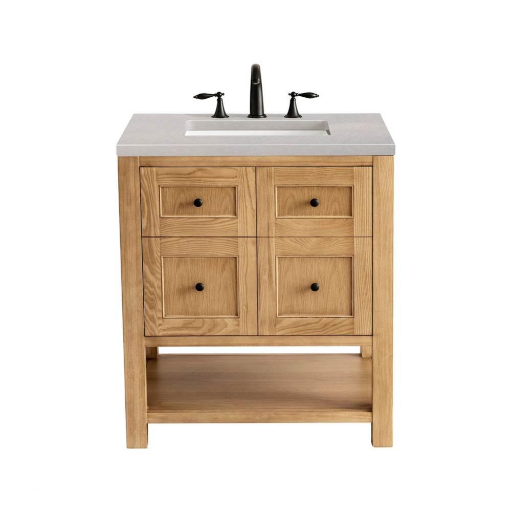 Breckenridge 30&apos;&apos; Single Vanity, Light Natural Oak w/ 3 CM Eternal Serena Top