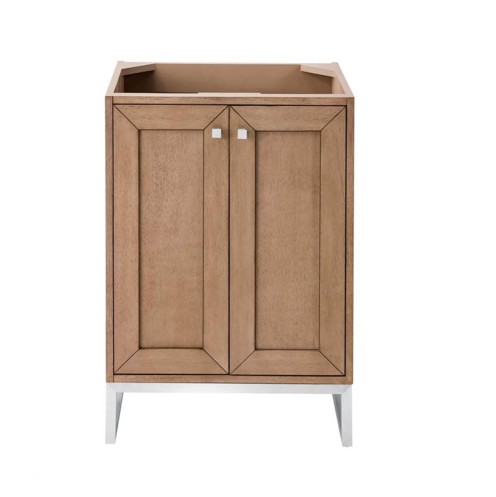 Chianti 24&apos;&apos; Single Vanity Cabinet, Whitewashed Walnut, Brushed Nickel