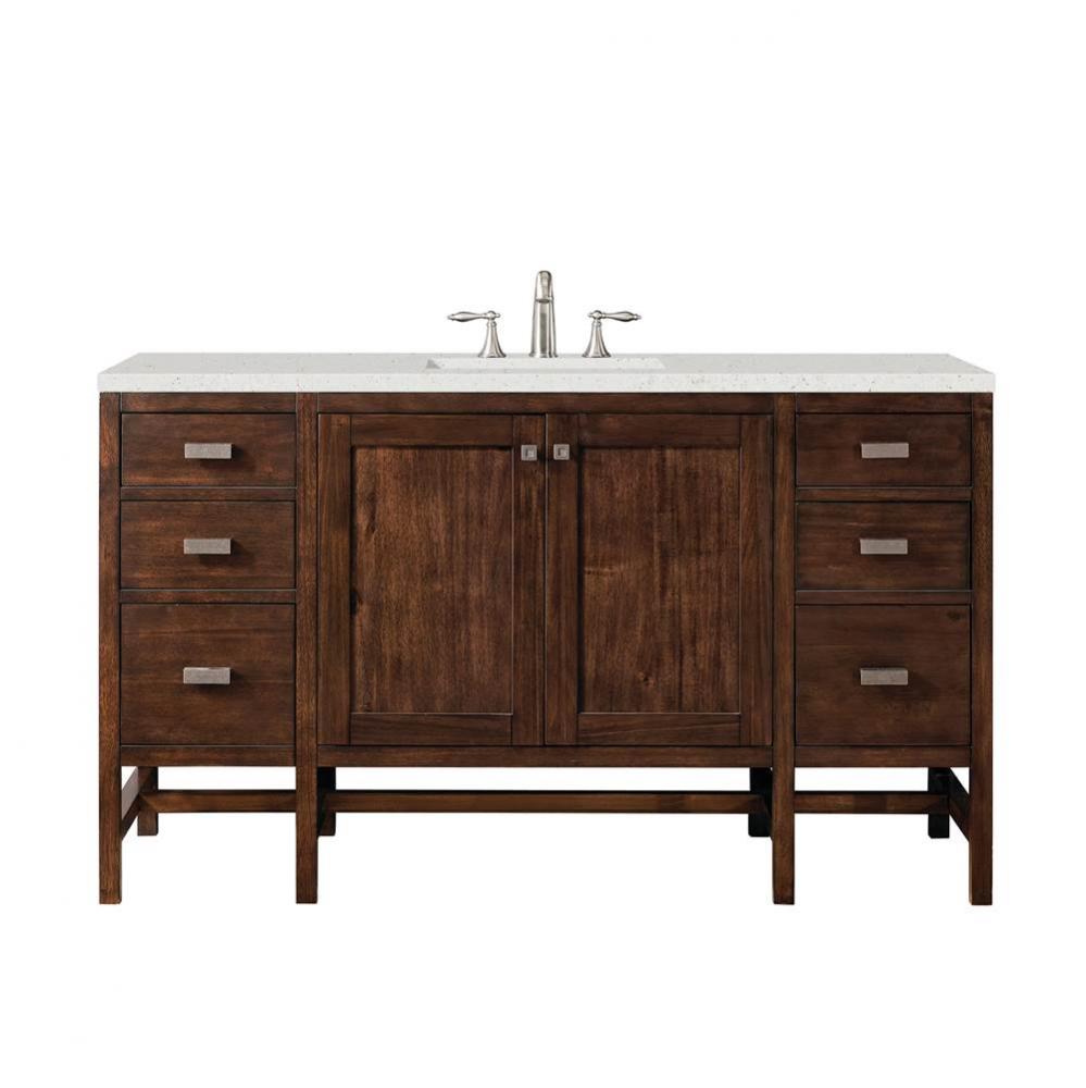 Addison 60&apos;&apos; Single Vanity, Mid-Century Acacia w/ 3 CM Lime Delight Quartz Top