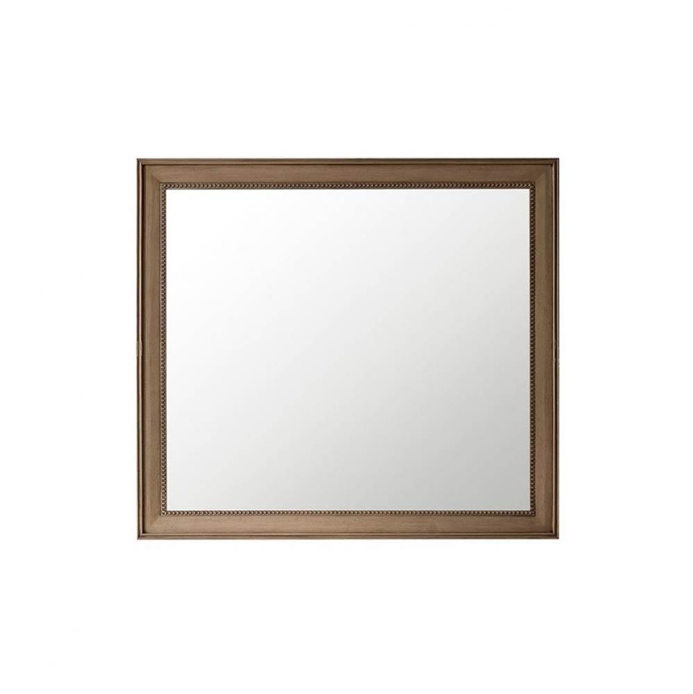 Bristol 44&apos;&apos; Rectangular Mirror, White Washed Walnut