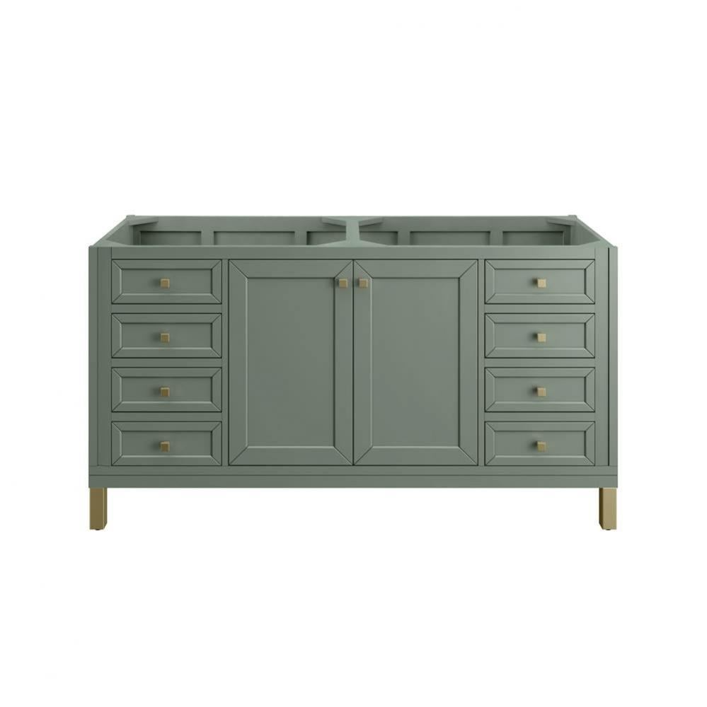 Chicago 60&apos;&apos; Double Vanity Cabinet, Smokey Celadon