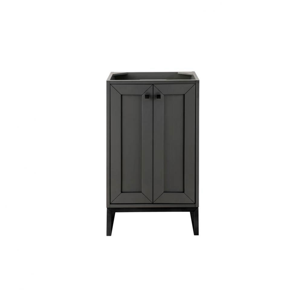 Chianti 20&apos;&apos; Single Vanity Cabinet, Mineral Grey, Matte Black