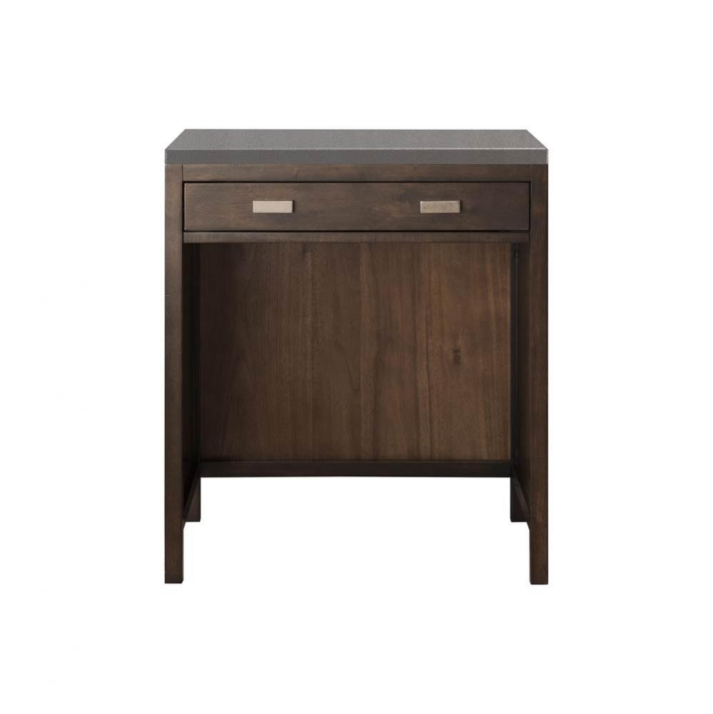 Addison 30&apos;&apos; Countertop Unit, Mid-Century Acacia w/ 3 CM Grey Expo Quartz Top