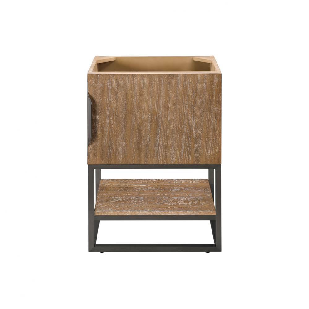 Columbia 24&apos;&apos; Single Vanity Cabinet, Latte Oak, Matte Black