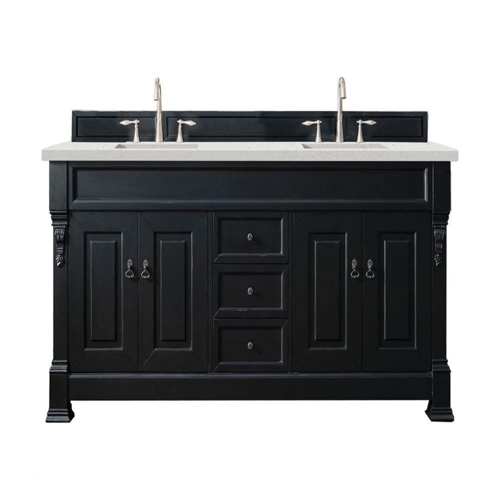 Brookfield 72&apos;&apos; Double Vanity, Antique Black w/ 3 CM Lime Delight Quartz Top