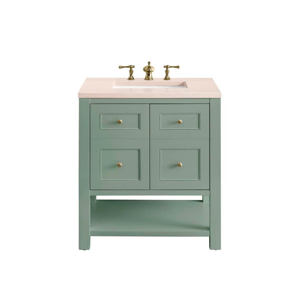 Breckenridge 30&apos;&apos; Single Vanity, Smokey Celadon w/ 3 CM Eternal Marfil Top