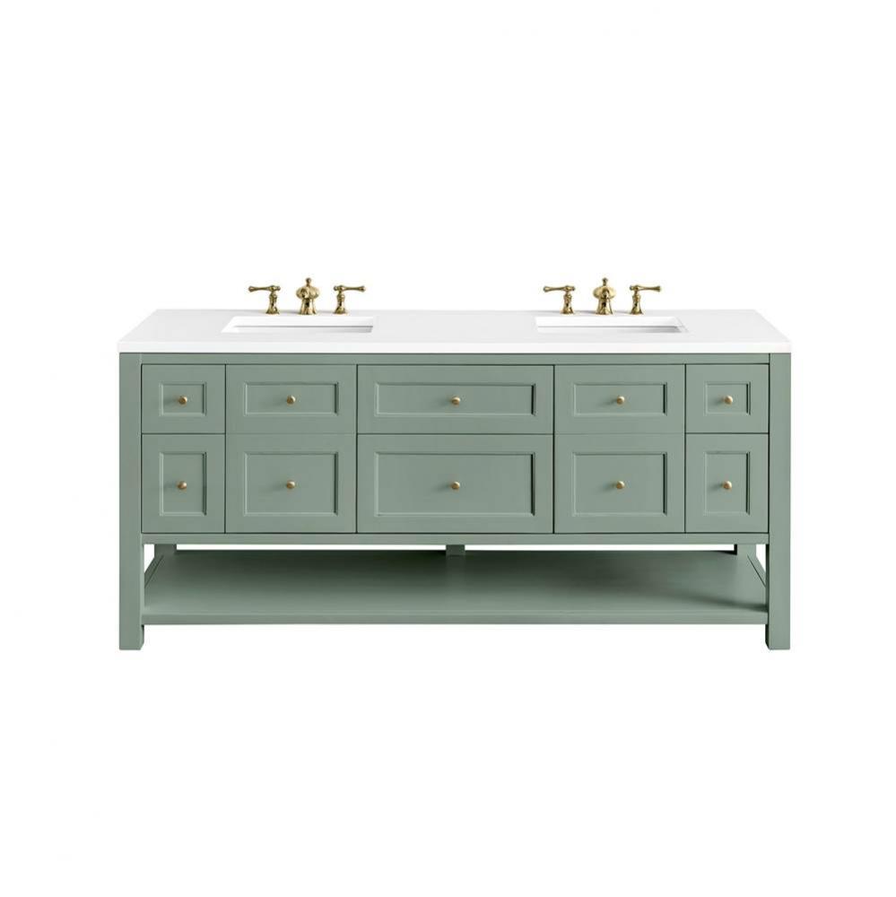 Breckenridge 72&apos;&apos; Double Vanity Base Only, Smokey Celadon