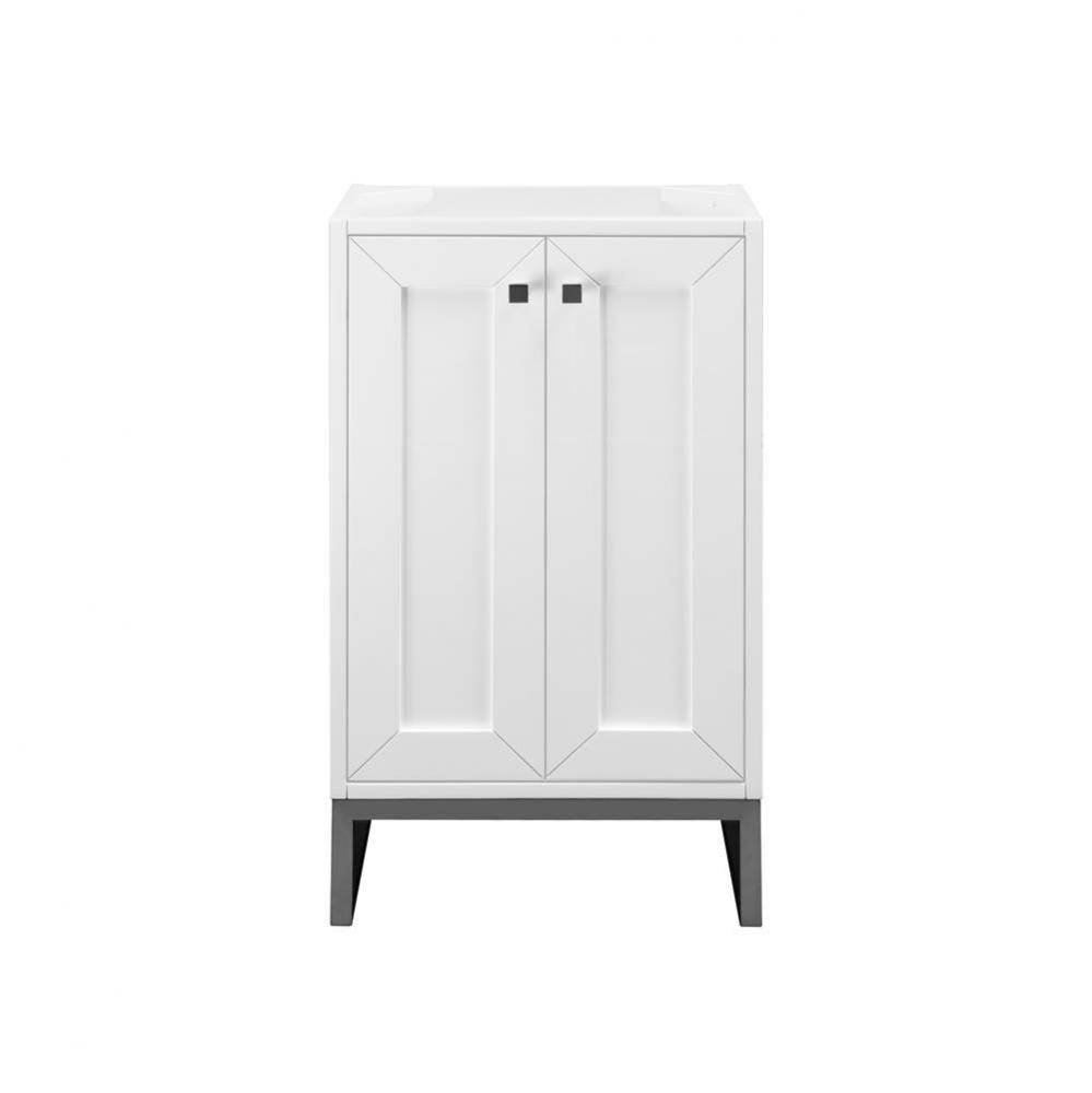 Chianti 20&apos;&apos; Single Vanity Cabinet, Glossy White, Matte Black