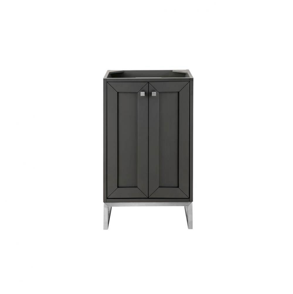 Chianti 20&apos;&apos; Single Vanity Cabinet, Mineral Grey, Brushed Nickel