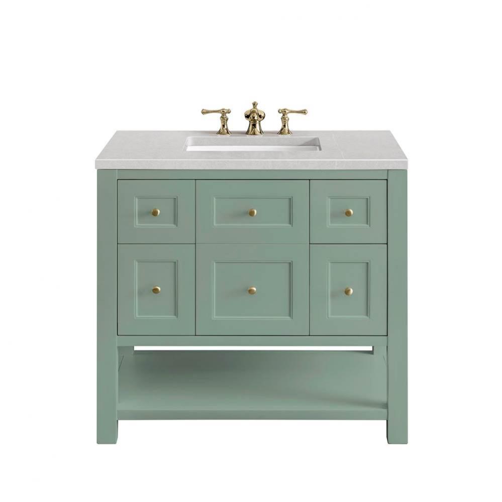 Breckenridge 36&apos;&apos; Single Vanity, Smokey Celadon w/ 3 CM Eternal Serena Top