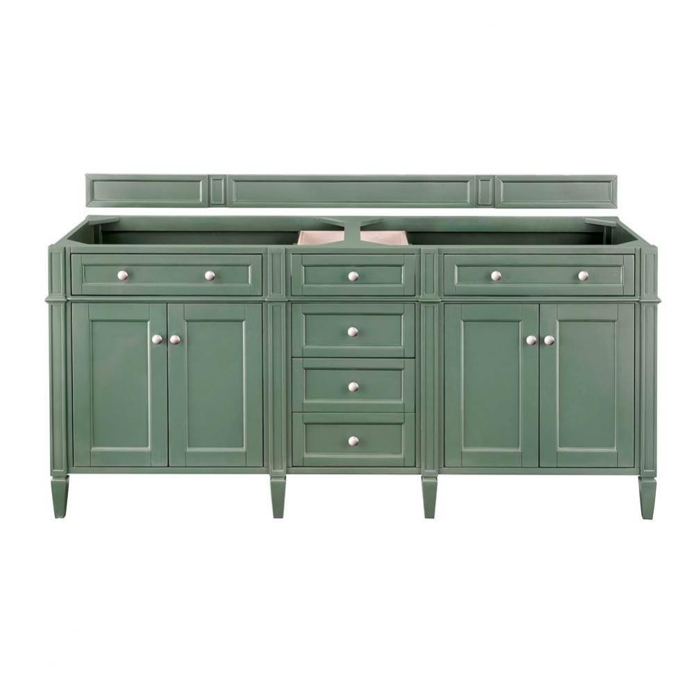 Brittany 72&apos;&apos; Double Vanity Cabinet, Smokey Celadon