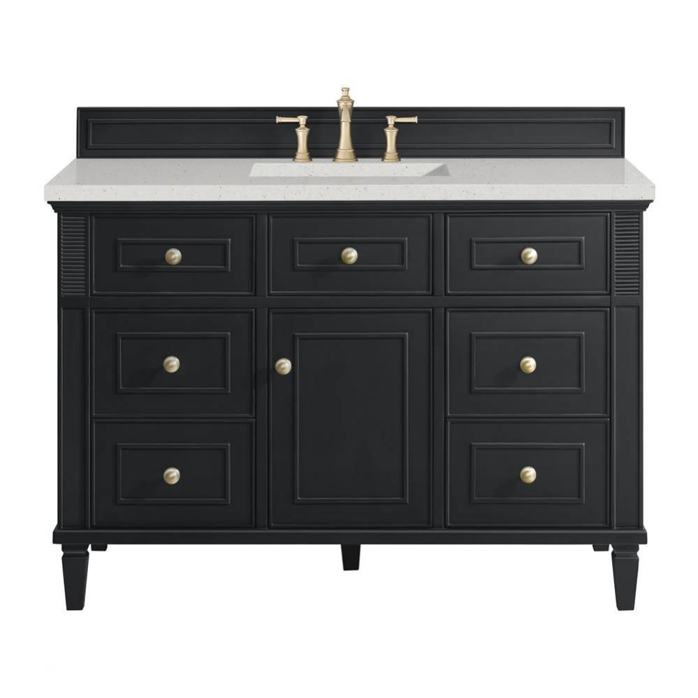 Lorelai 48&apos;&apos; Single Vanity, Black Onyx w/ 3 CM Lime Delight Quartz Top