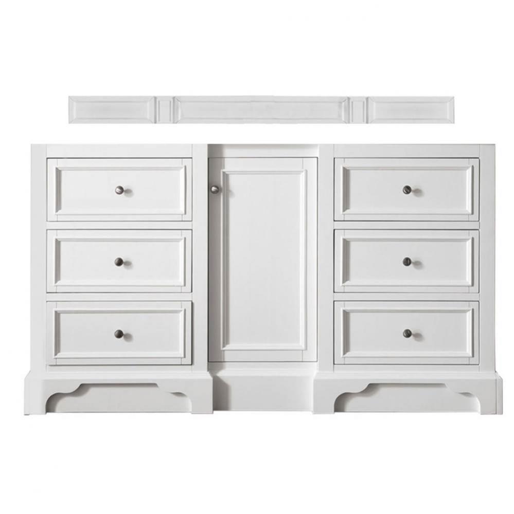 De Soto 60&apos;&apos; Single Vanity Cabinet, Bright White