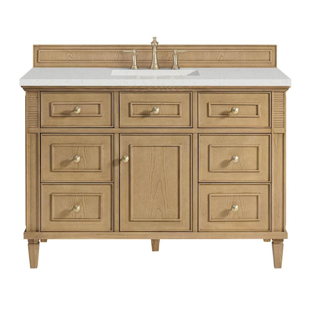 Lorelai 48&apos;&apos; Single Vanity, Light Natural Oak w/ 3 CM Lime Delight Quartz Top