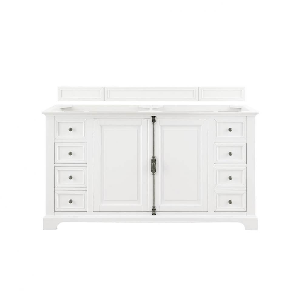 Providence 60&apos;&apos; Double Vanity Cabinet, Bright White