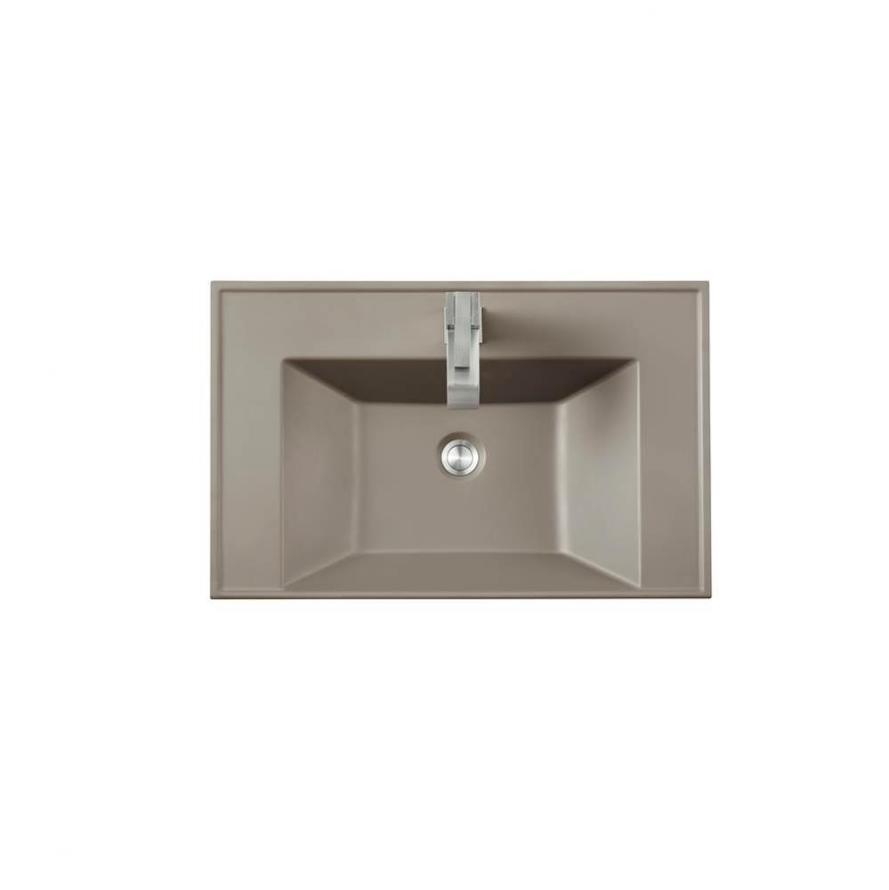 27.6&apos;&apos; Single Sink Top, Stone Grey